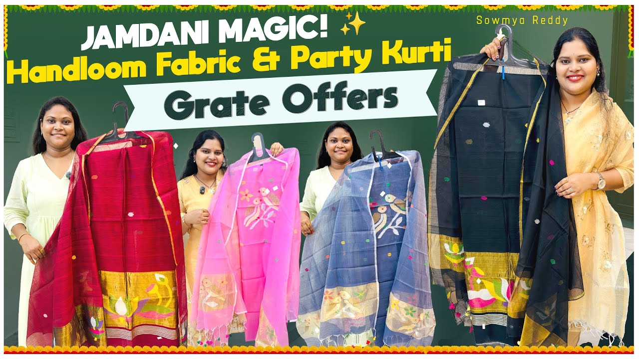 JAMDANI MAGIC! ✨ How I Turned Simple Fabric into a Designer Party Kurti (Budget Edition!)
