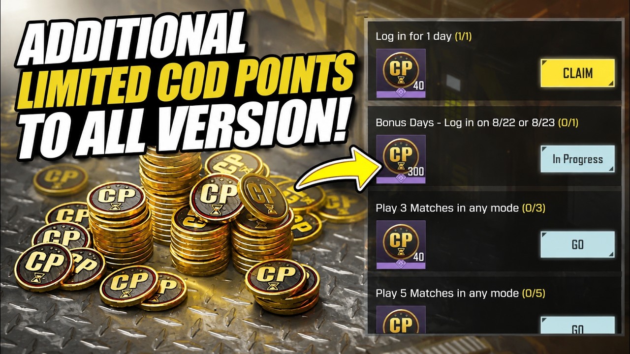 Extra 300 Limited COD Points Confirmed! Total of 3,800 LCP!