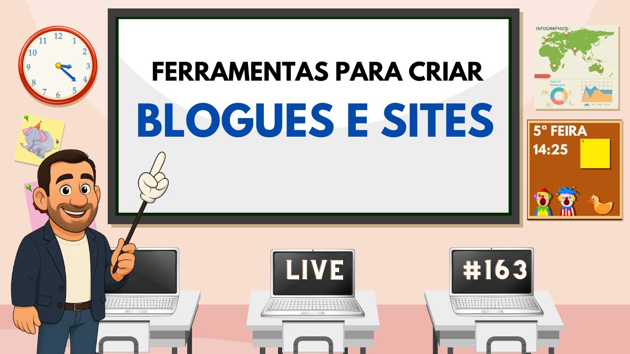 LIVE #163 - Ferramentas para Criar Blogues e Sites