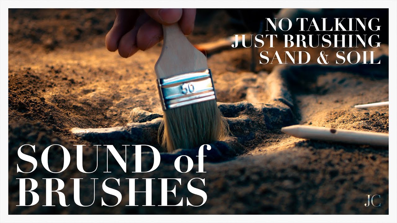 ⏳⛏🏺Sound of Archaeological BRUSHES. No Talking, only tools & brush strokes. ASMR 4K Video