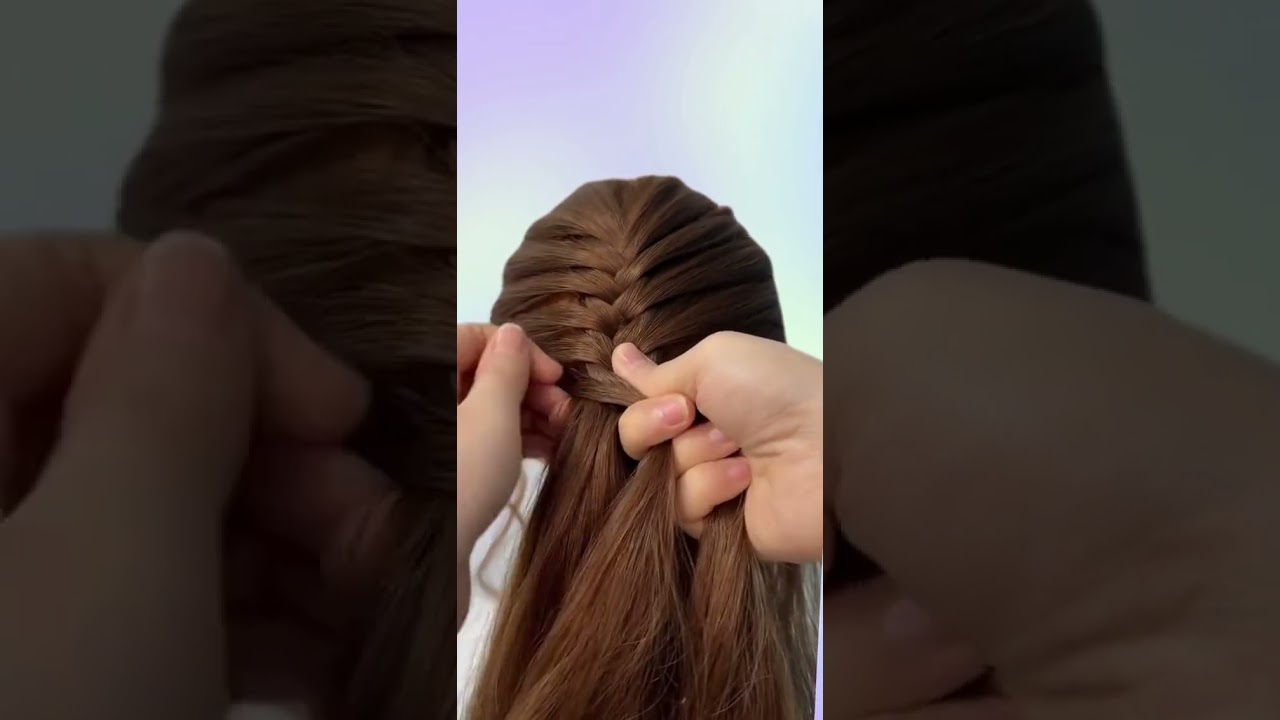 The basic technique of a full head fishbone braid