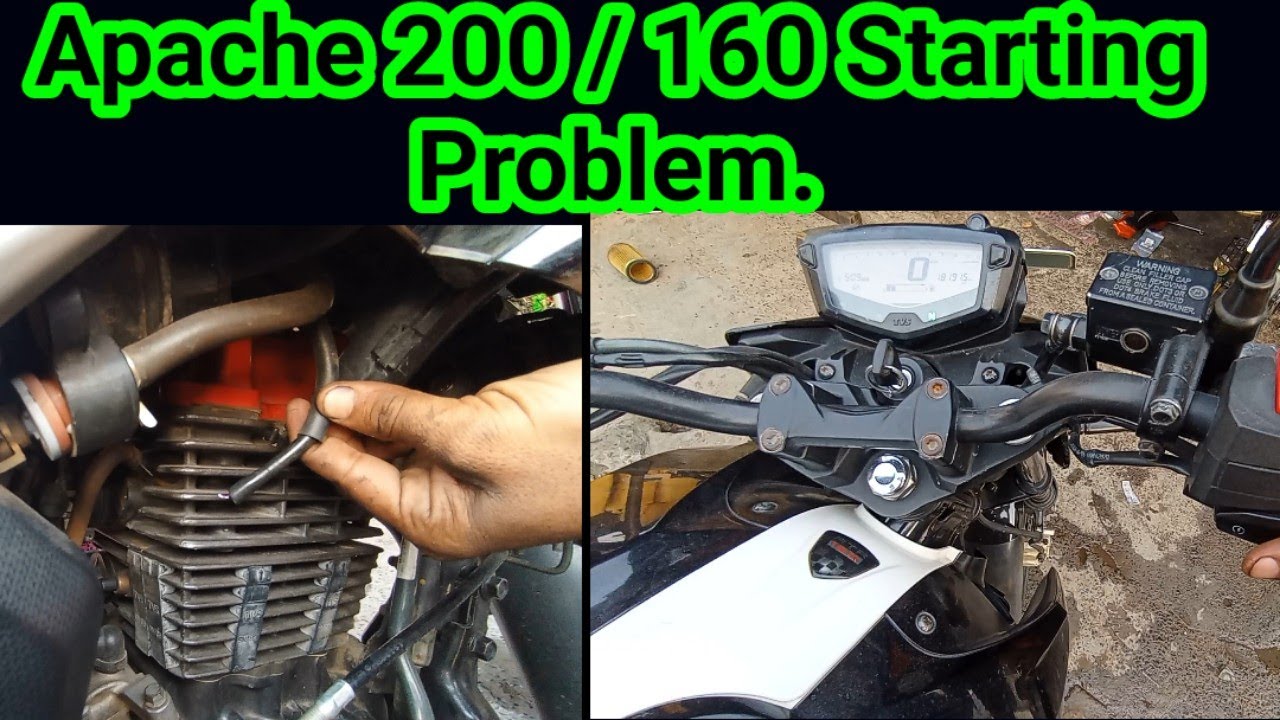 Tvs Apache 160/ 200 Bs4 4V bike Starting / Current / Self  starting Problem solved at home.