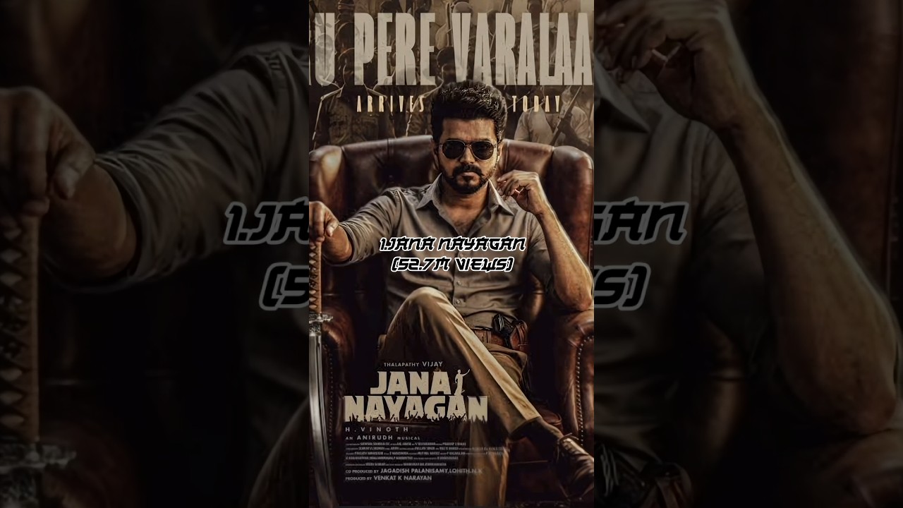 Top 5 most viewed tamil trailers in 24hours💥💥#viral #shorts #jananayagan
