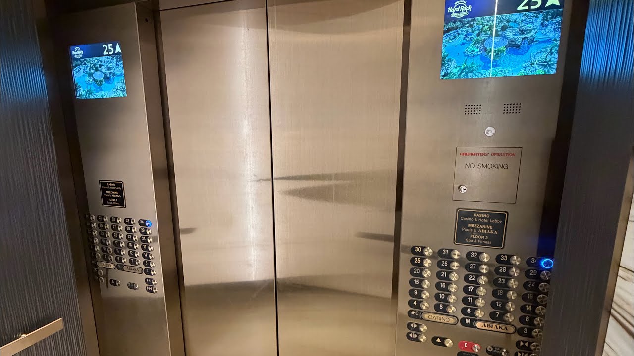 Otis High Speed Traction Elevators at The Seminole Hard Rock Hotel ￼(The Guitar) - Hollywood, FL