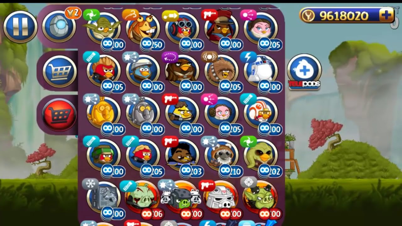 Angry Birds Star Wars 2 First launch + Naboo Invasion All levels (Bird side)
