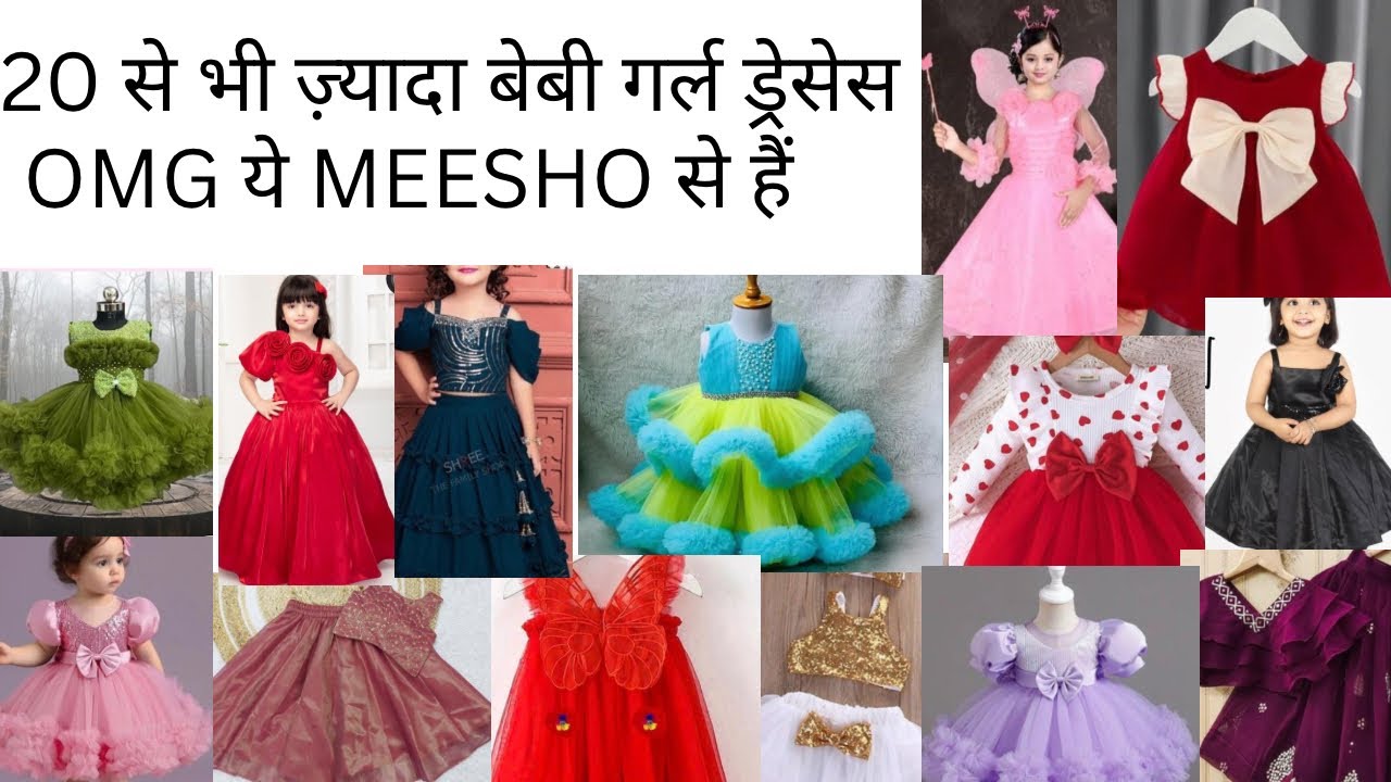 🫰Starts from 200 baby girl partywear❤️wedding💁‍♀️birthday🥳summer special dresses 👗 l new meesho haul