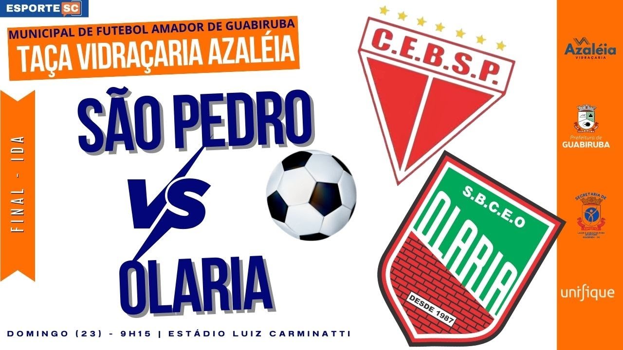 GRANDE FINAL - MUNICIPAL DE FUTEBOL AMADOR DE GUABIRUBA 2025 - S&Atilde;O PEDRO X OLARIA (JOGO DE IDA)