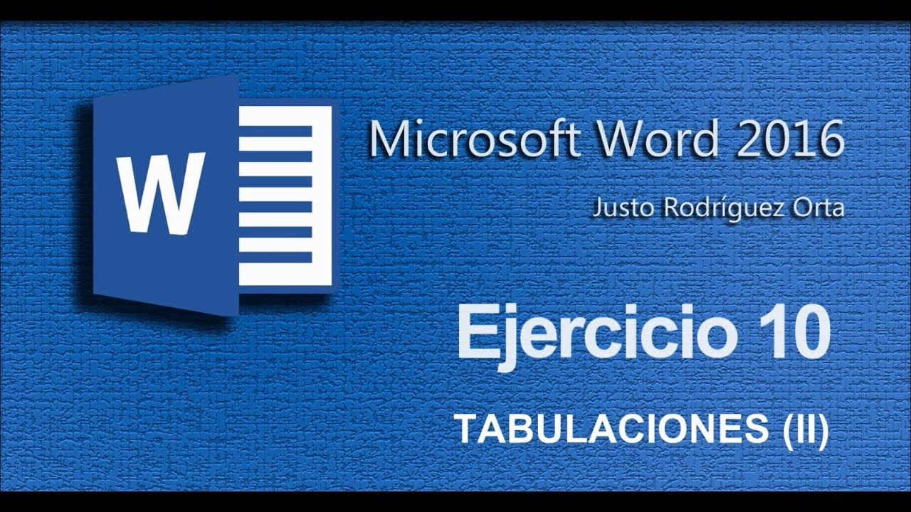 Word Básico - Ejercicio 10 - Tabulaciones (II)
