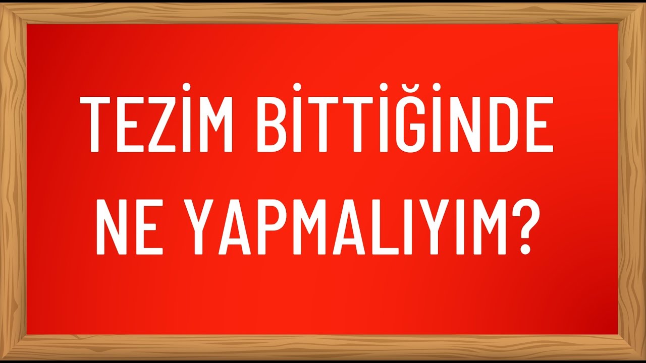 Tezimi Bitirdiğimde Savunmaya Kadar Ne Yapmalıyım?