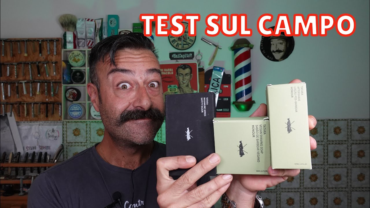 TEST SUL CAMPO CON RASOIO TATARA MASAMUNE DARK  E LINEA DA BARBA HONOUR TATARA