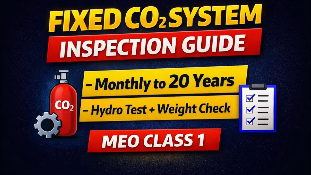 Fixed CO₂ Fire Fighting System Inspection | Monthly to 20 Year Checks | MEO Class 1 Oral Preparation