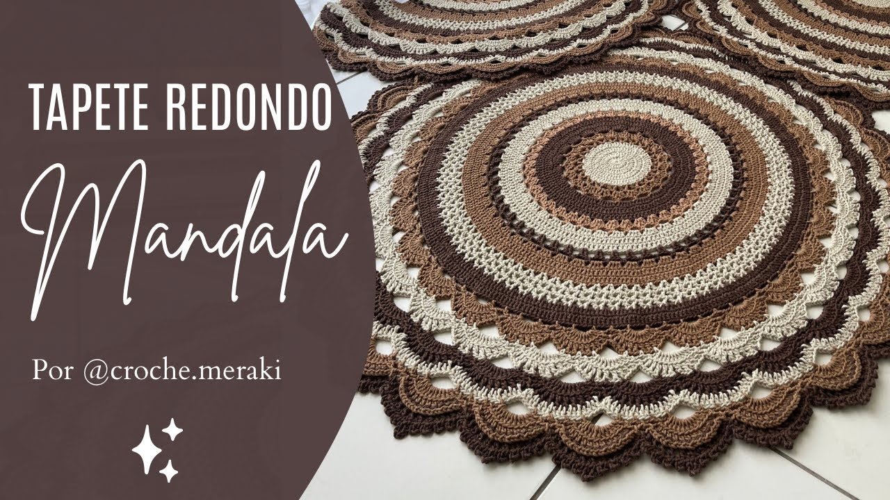 Tapete Redondo Mandala de crochê 