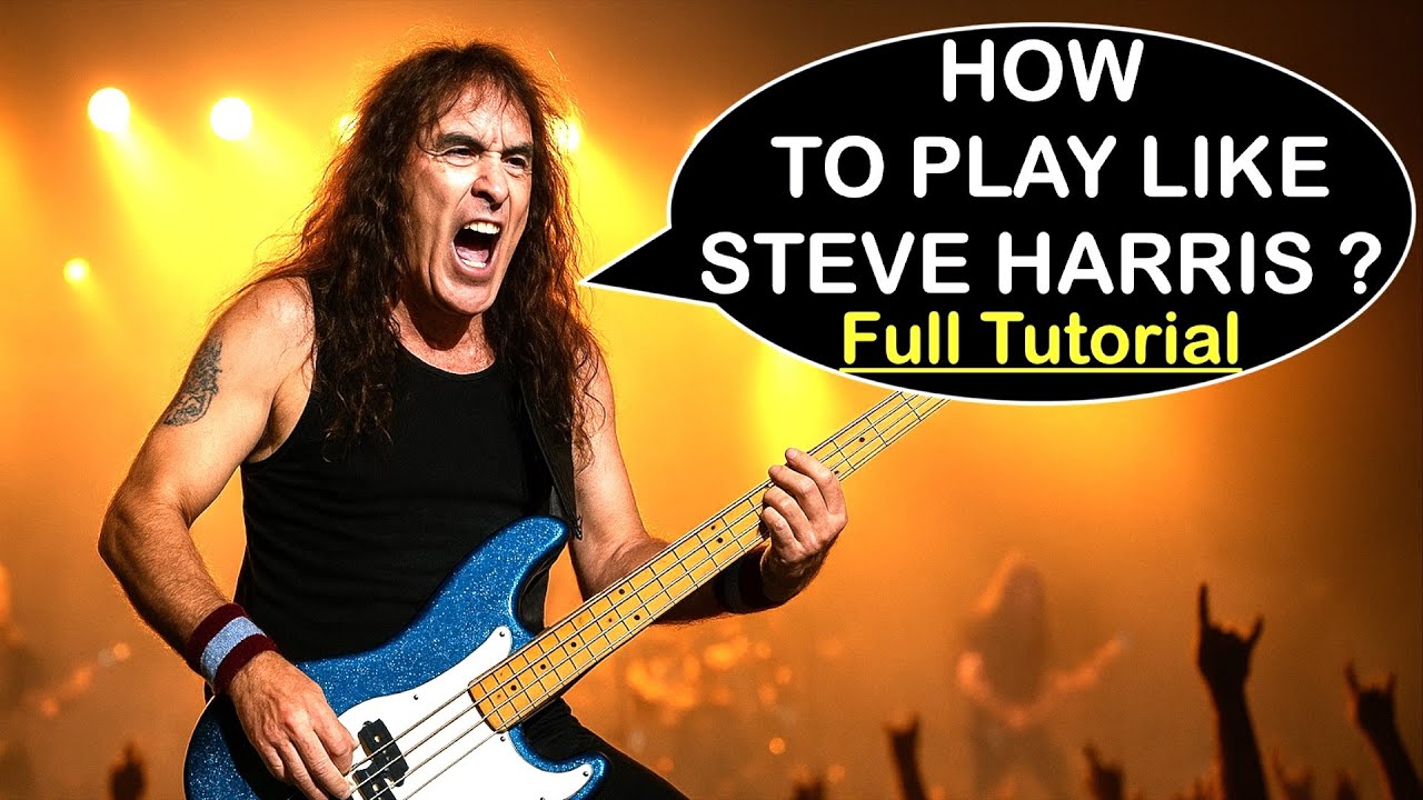 How to play like Steve Harris? FULL TUTORIAL with subtitles