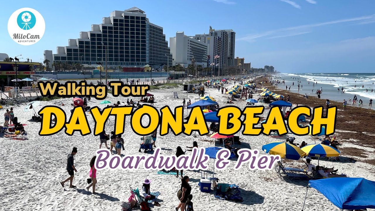 DAYTONA BEACH, FLORIDA ☀️ Boardwalk, Pier, Ritchey Plaza, Daytona Beach Bandshell 📸 Walking Tour