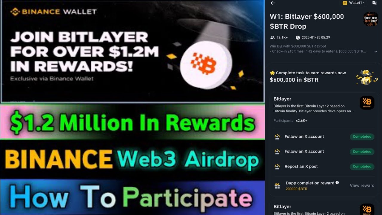 Binance Web3 Wallet Bitlayer Airdrop | Bitlayer Binance Airdrop | Binance New Airdrop