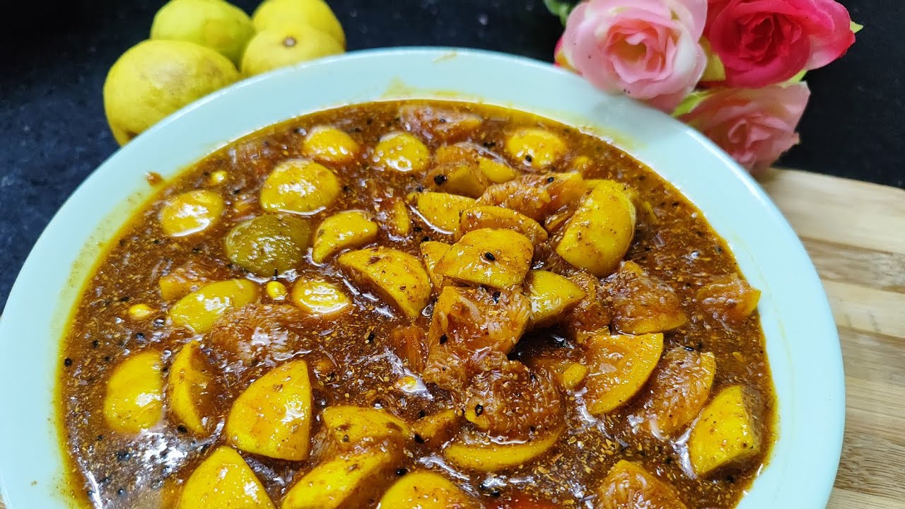 JAGGERY LEMON 🍋 PICKLE 📌 జీరో ఆయిల్ తీపి నిమ్మకాయ పచ్చడి# స్వీట్ అండ్ సార్ లెమన్ పికిల్