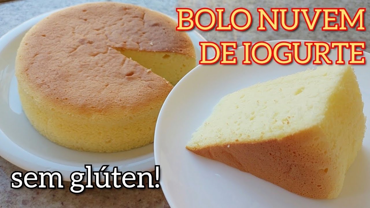 BOLO NUVEM DE IOGURTE | SEM GLÚTEN | SEM FERMENTO