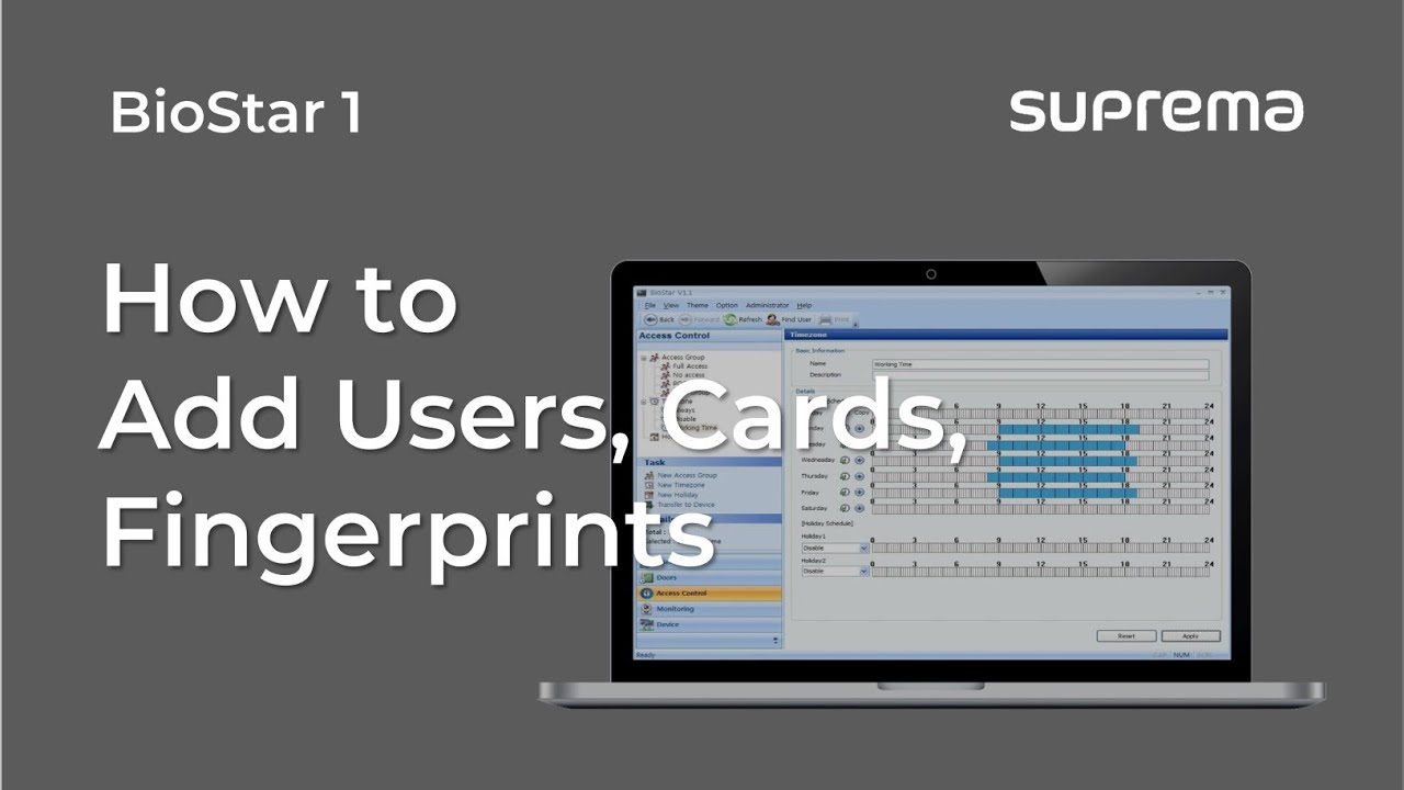 [BioStar 1] Tutorial: How to Add Users, Fingerprints, and Cards l Suprema