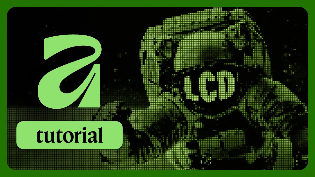 Retro LCD GREEN SCREEN in Affinity (v3) - Non-Destructive and easy to apply