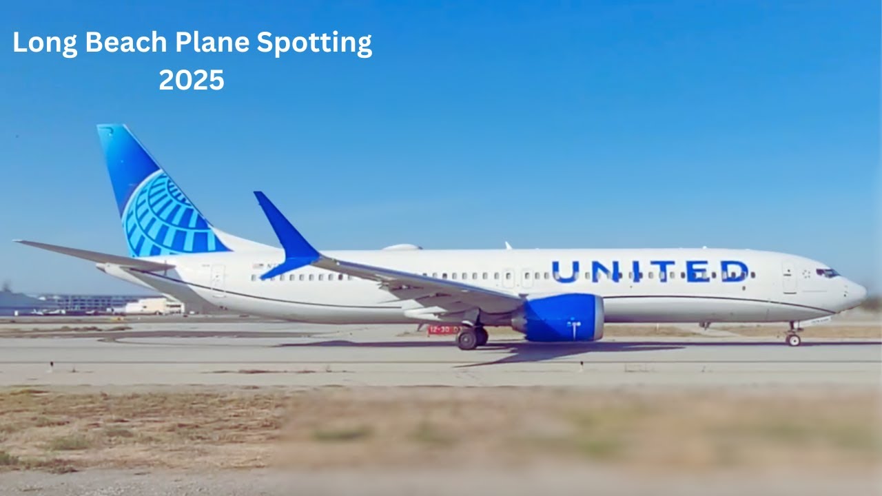 Long Beach Airport (LGB) Plane Spotting | United Boeing 737 MAX 9 and More | August 2025