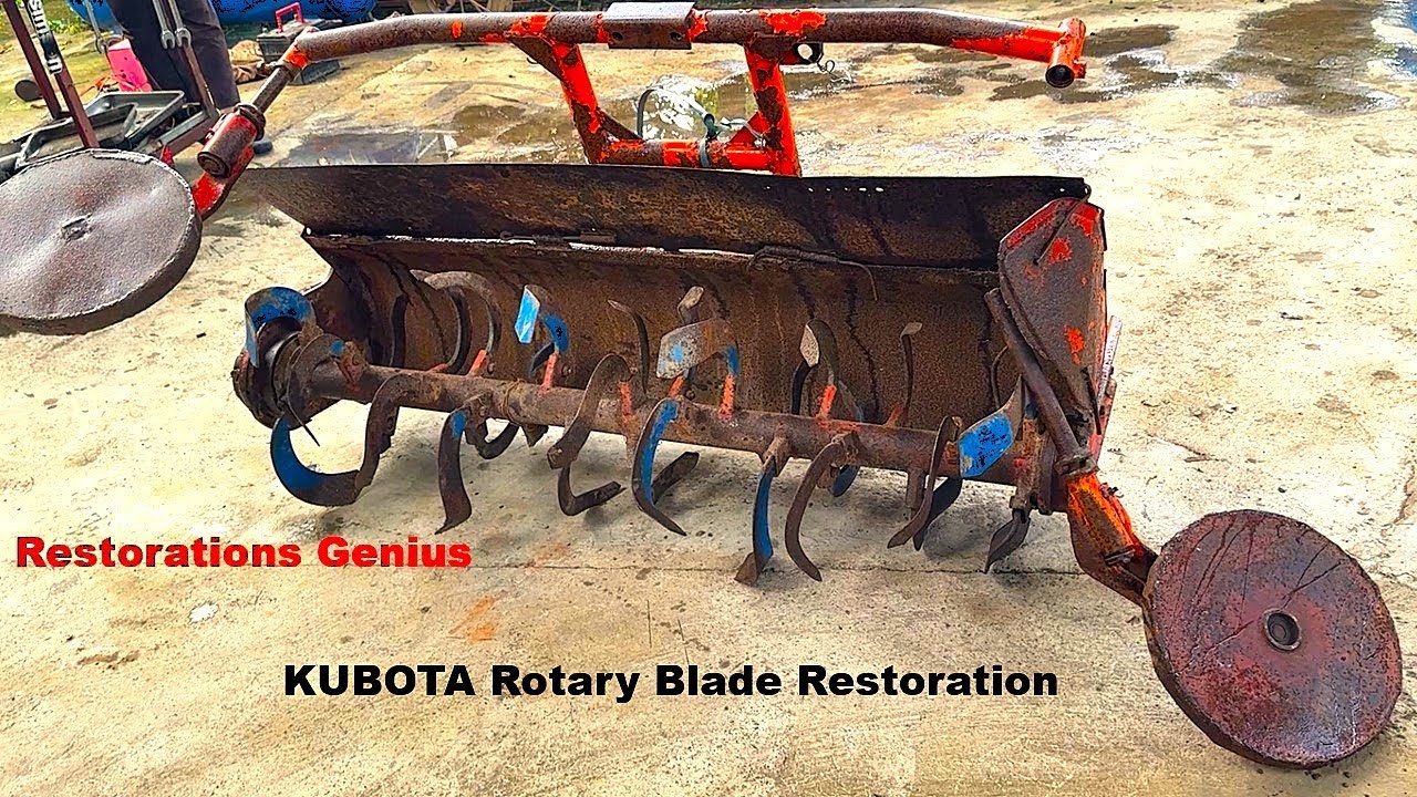 Epic Restoration of a Severely Rusted KUBOTA Rotary Blade // Restorations Genius