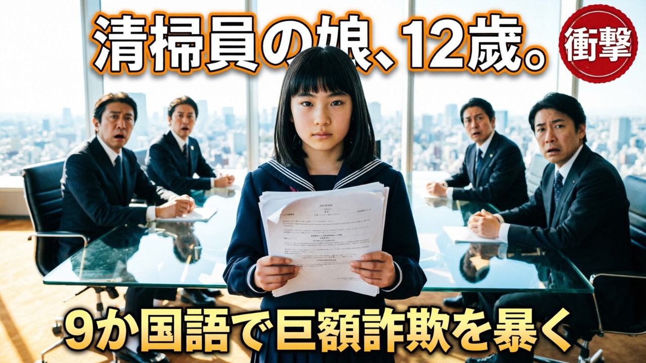 【涙と衝撃】清掃員の娘(12)が9か国語で契約書の巨額詐欺を暴く