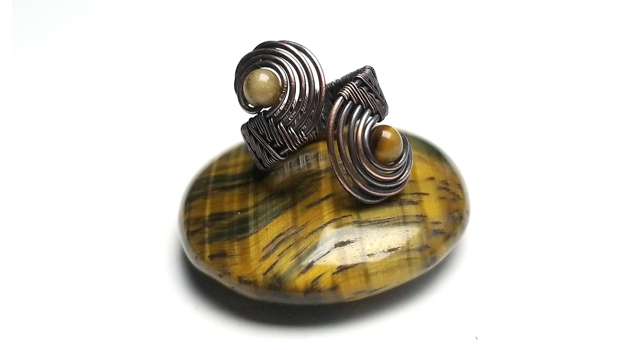 Wire Wrap Ring Tutorial | Spiral wire wrap ring tutorial | How to make a beaded wire wrap ring.