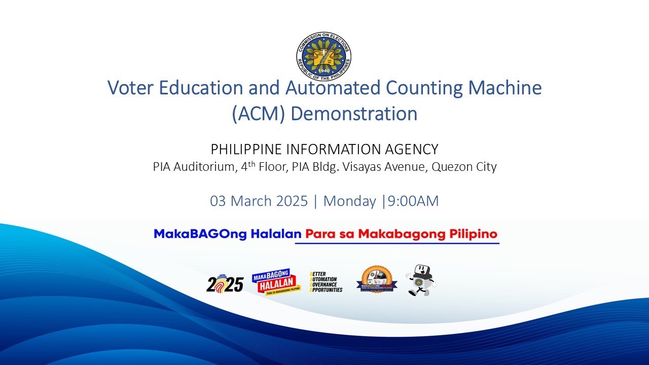 Voter Education and Automated Counting Machine (ACM) Demonstration