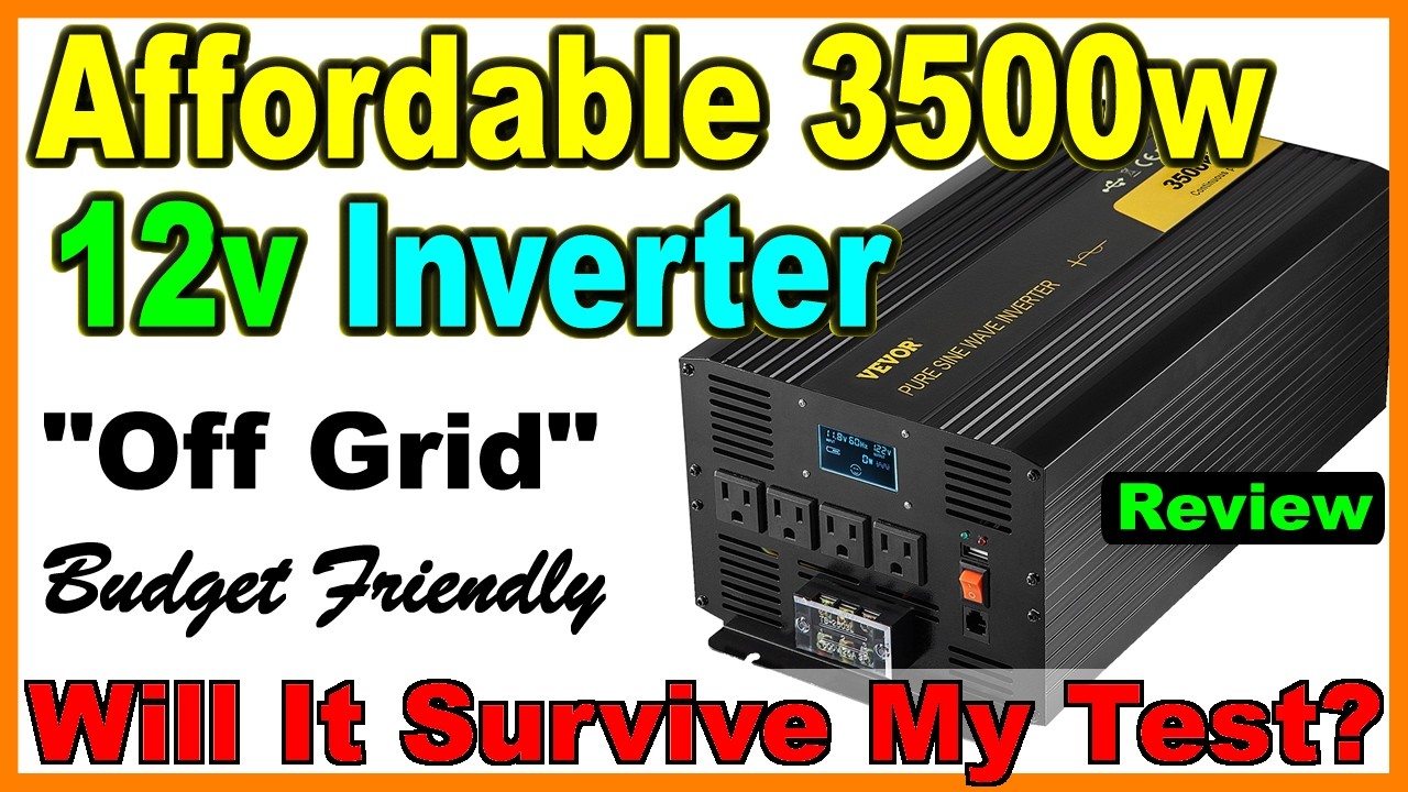 Affordable 3500w Sine Inverter REAL Test! Unpaid Review - off electrical grid - solar workshop