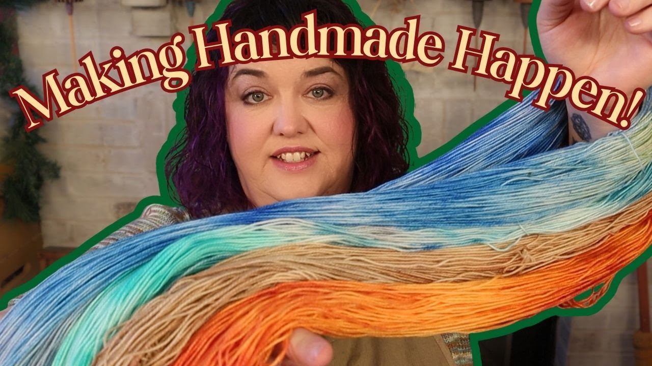I Dyed Yarn to Make Christmas Gifts🎄A Vlogmas Spinning Journey Day 17