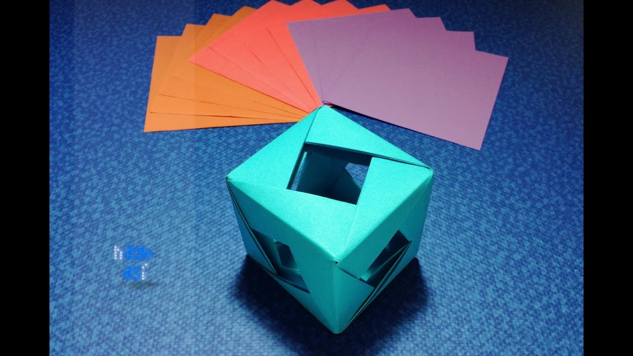 Como hacer un cubo de papel de 12 piezas