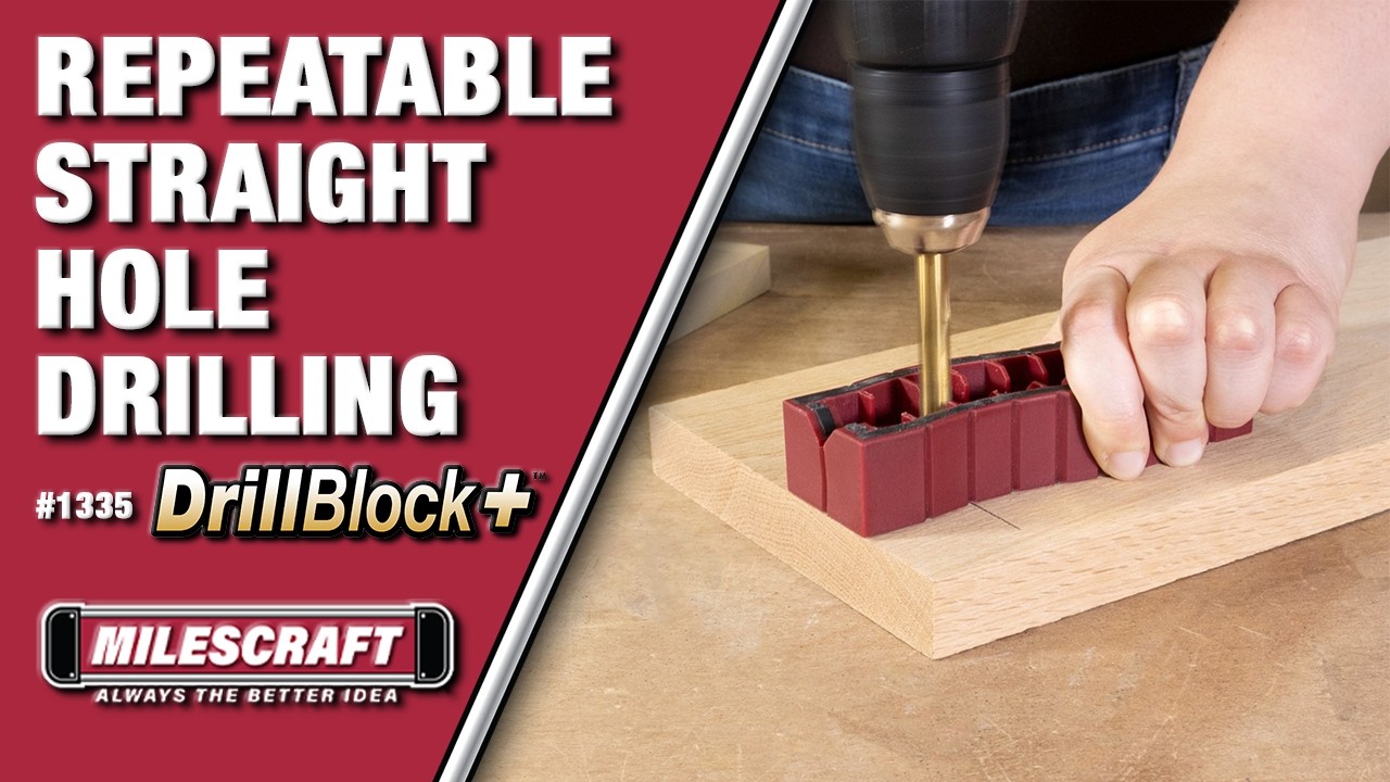 Milescraft 1335 DrillBlock+&trade; Hand-held Drill Guide for Drilling Straight Holes All the Time