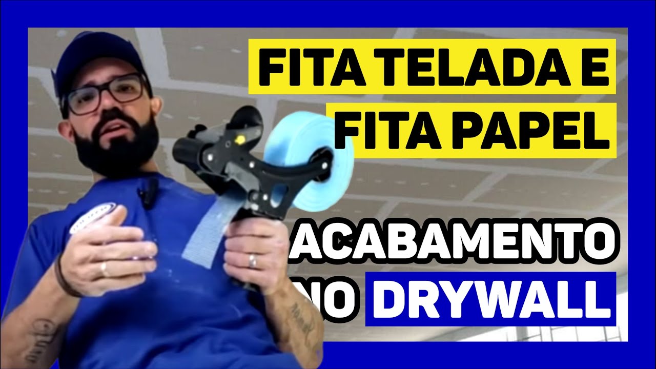 🔵ACABAMENTO com FITA TELADA e FITA DE PAPEL no DRYWALL