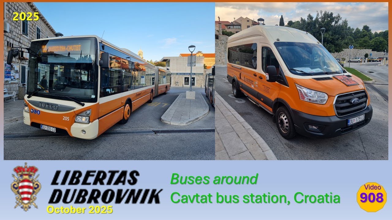908 - Croatia: Libertas buses around Cavtat bus station in October 2025