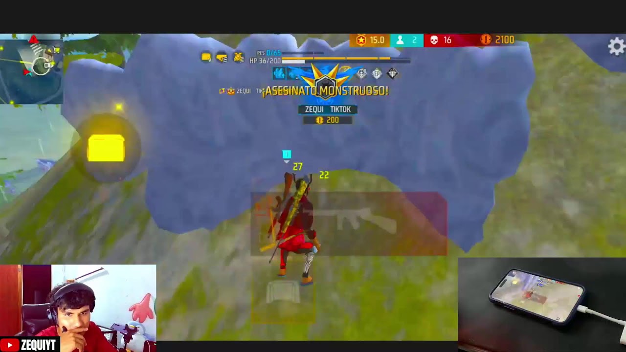 VETERANO EN IPHONE 15 PRO MAX A 4 DEDOS! FREEIFIRE