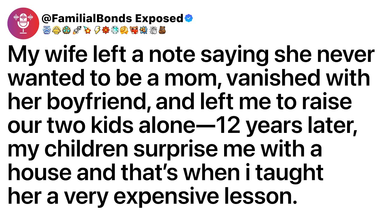 My wife left a note saying she never wanted to be a mom, vanished with her boyfriend, and left me to