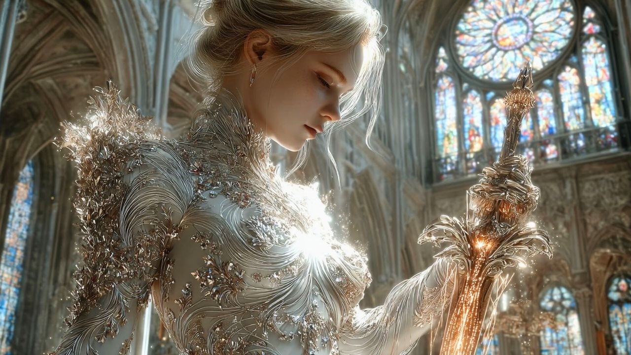 Celestial Angel on the Radiant Golden Throne | A Cinematic Fantasy of Divinity