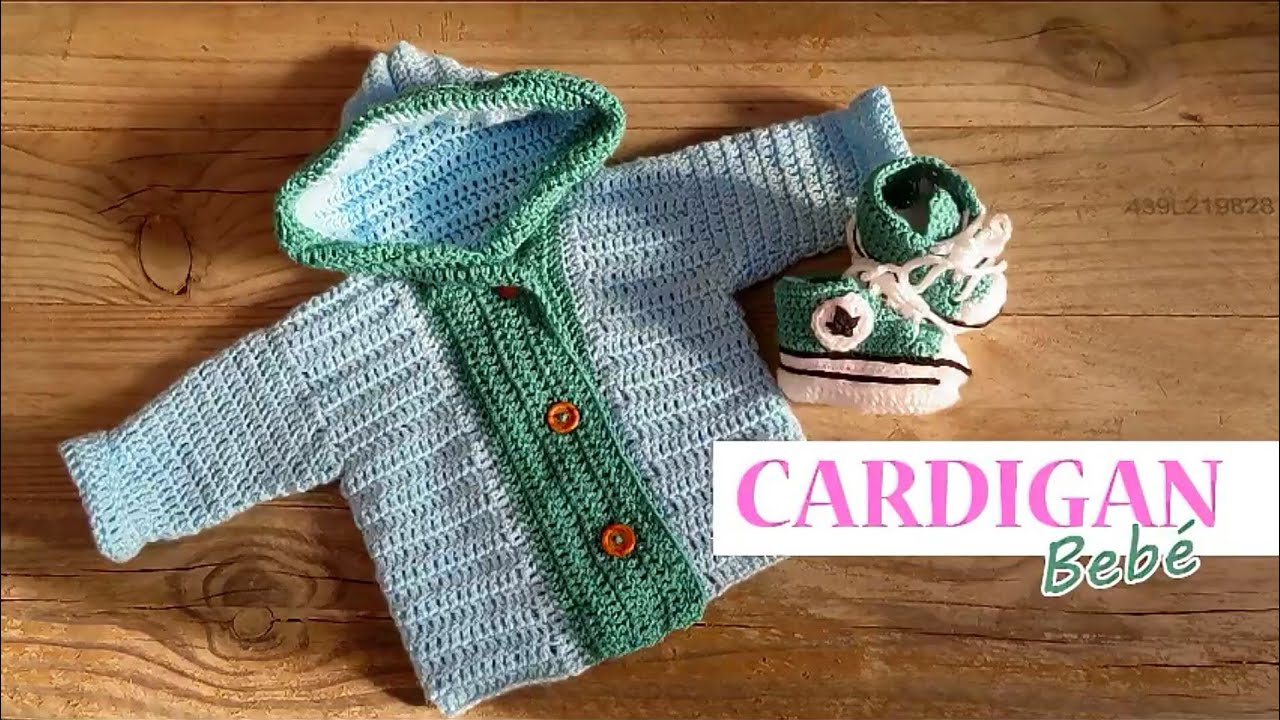 Cardigan o chaqueta para bebé a crochet 2/2