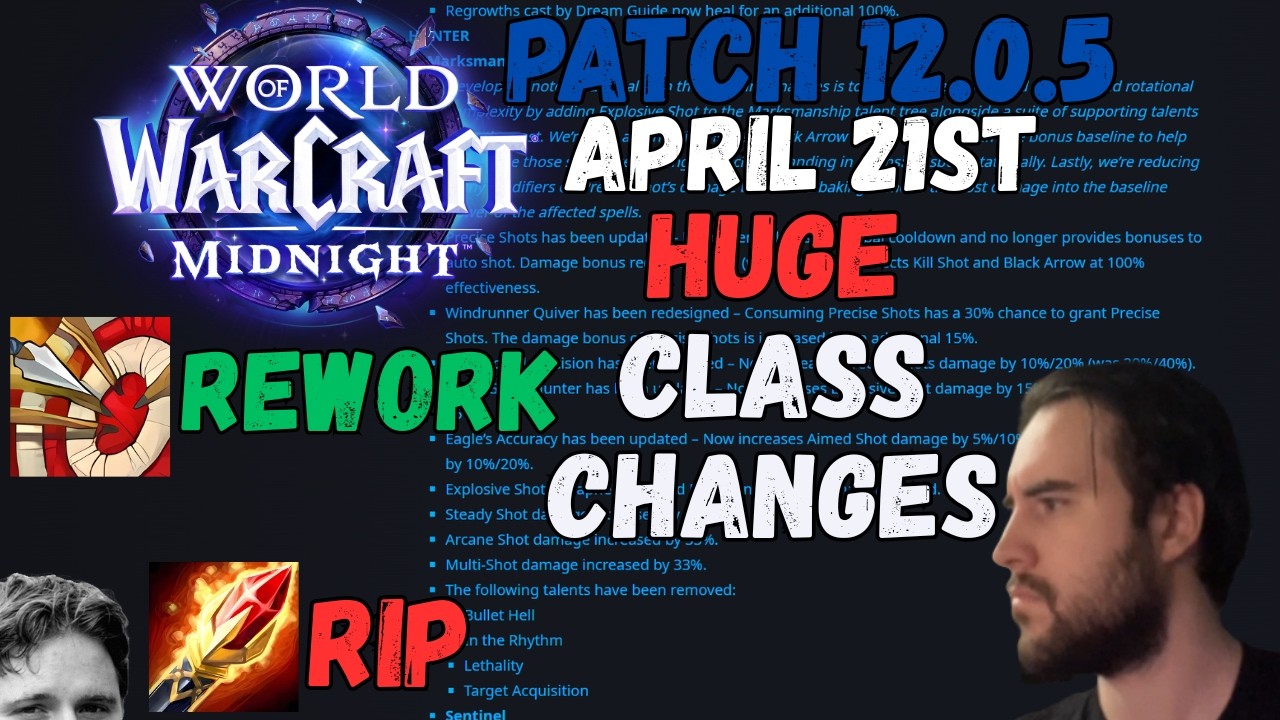 HUGE Class Tuning & Balance Changes | Midnight Patch 12.0.5 April 21st | Thoughts and Commentary