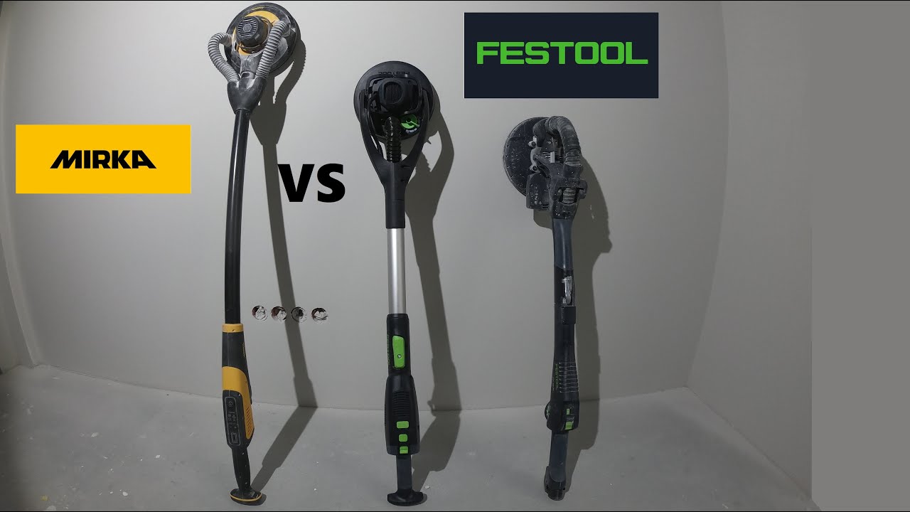 Test szlifierek do gładzi - Mirka Leros vs Festool Planex 2 vs Festool Planex