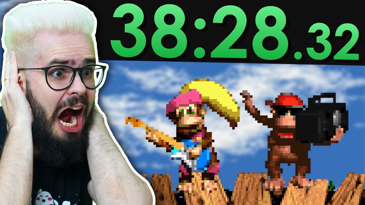 ZERANDO DONKEY KONG 2 EM 38 MINUTOS! (RECORDE MUNDIAL REACT) - feat. @ChequerChequer e Nayume
