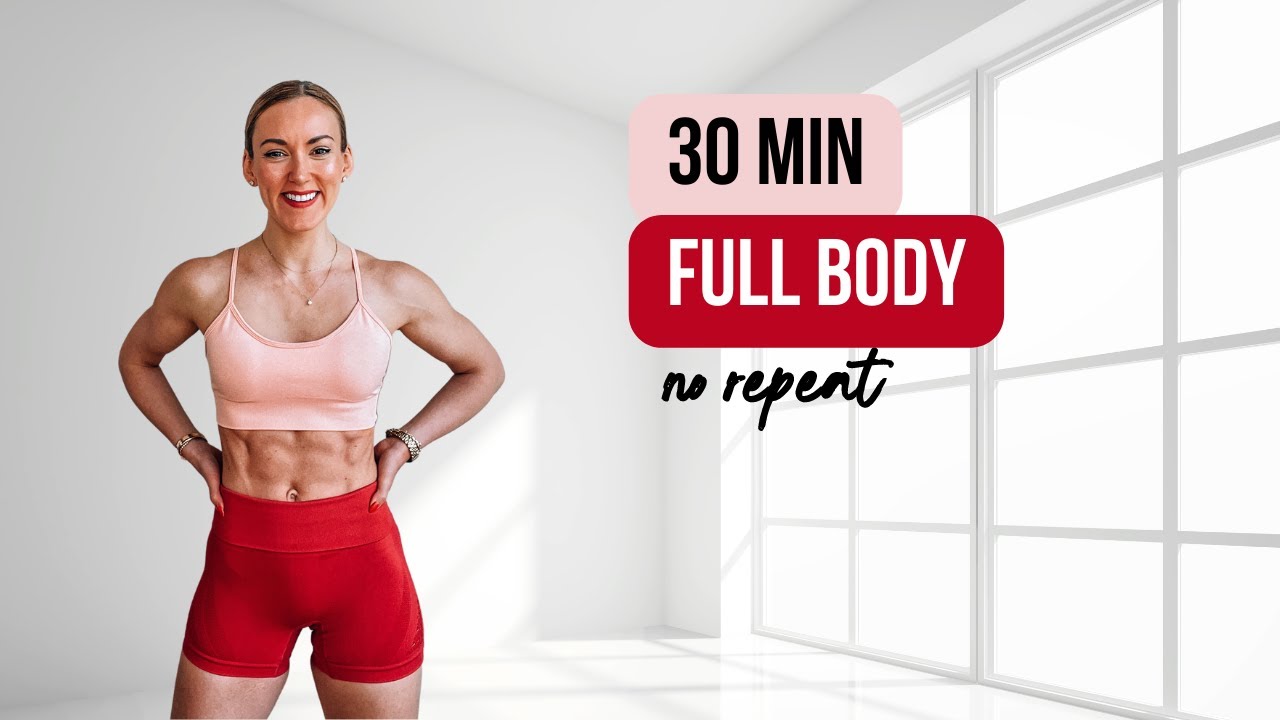 ⚡️ 30 Min Full Body Workout at Home With Dumbbells | No Repeats | Low Impact Burn