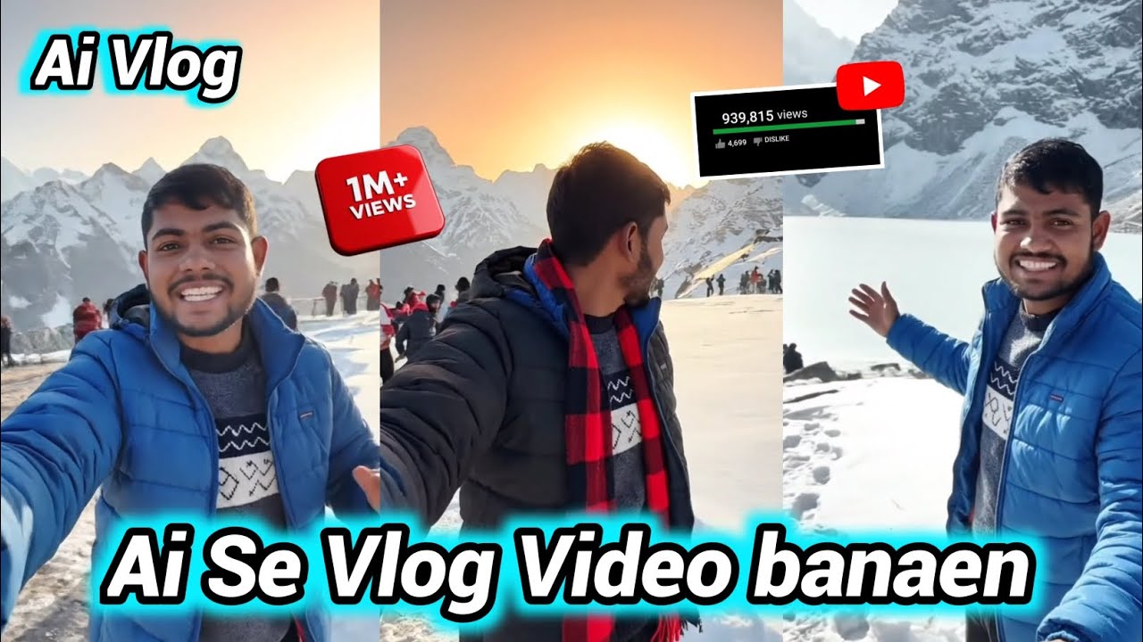 Ai se vlog video kaise banayen | real face ai video banayen | अपने चेहरे से Real Vlog वीडियो बनाओ 