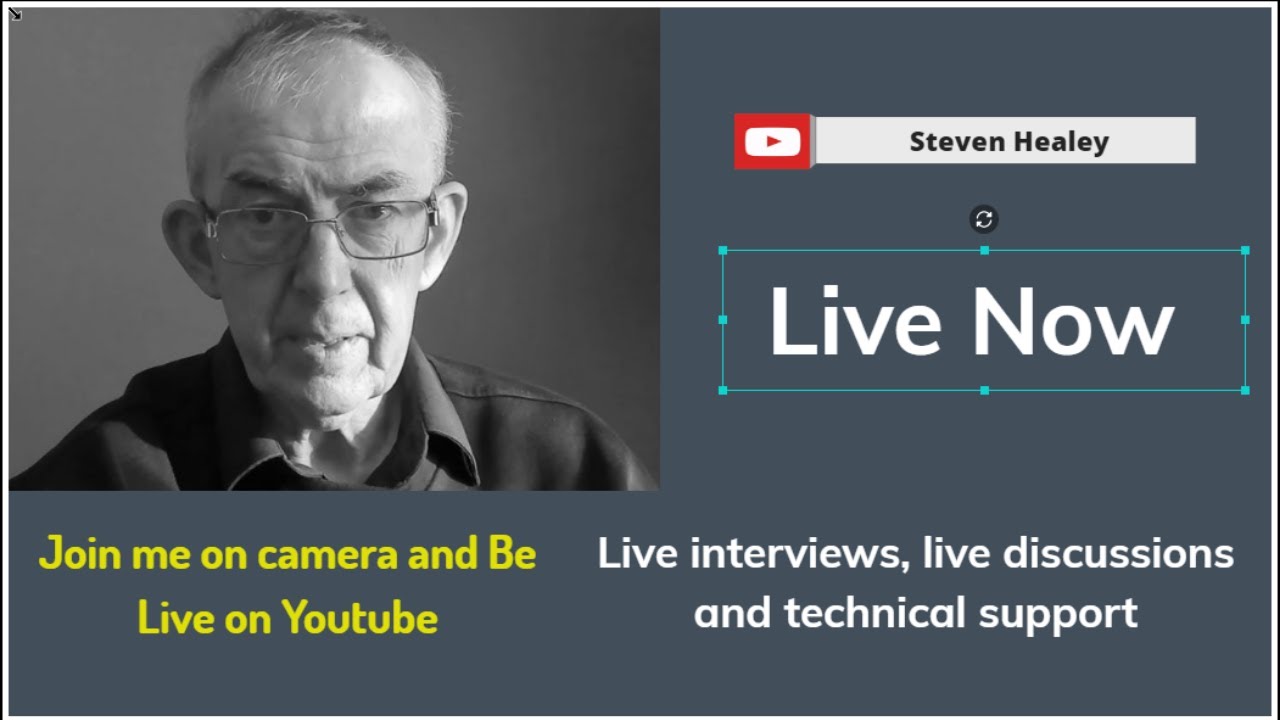 Be Live on Youtube with Steven Healey #BeLiveonYoutube