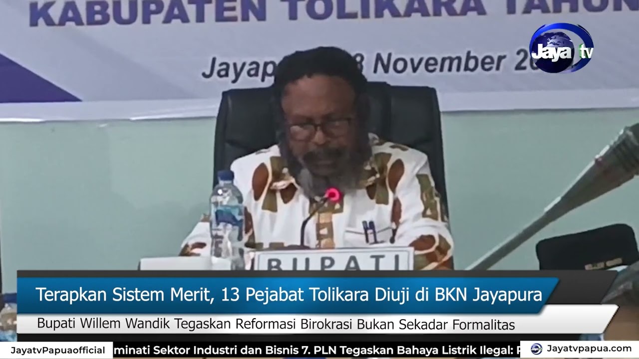 Terapkan Sistem Merit, 13 Pejabat Tolikara Diuji di BKN Jayapura