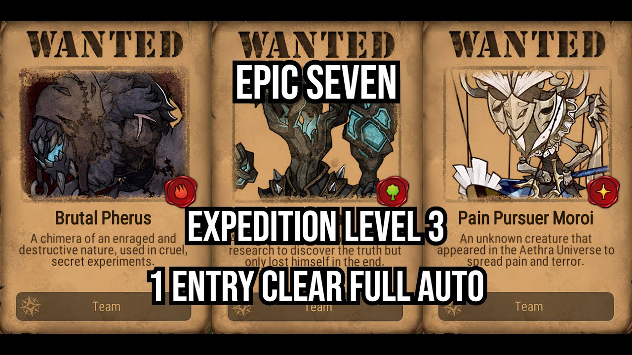 Epic Seven | Expedition Level 3 Auto 1 Entry Clear | Earth Fire and Light