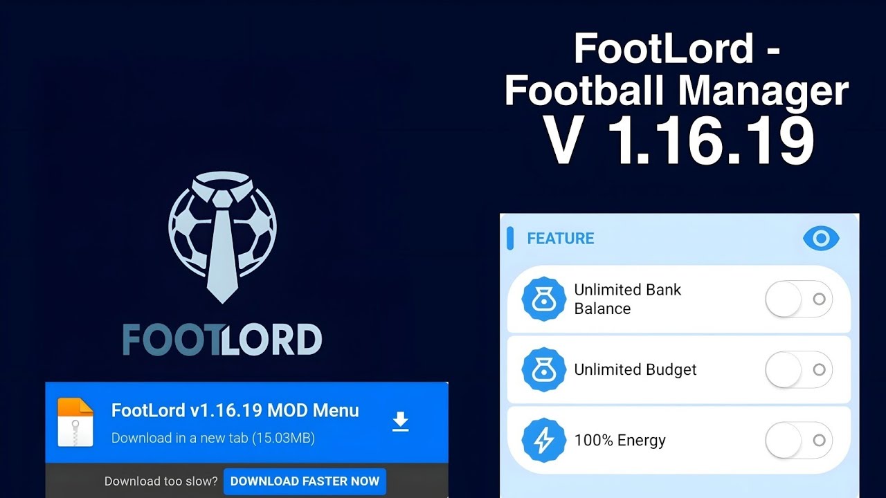 FOOTLORD - FOOTBALL MANAGER MOD APK (MOD MENU)