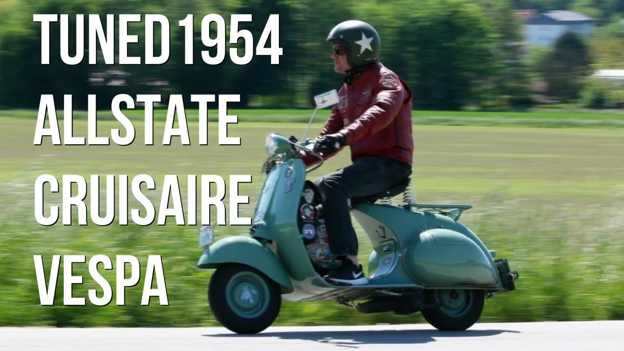 Stickyfeatures | Riding Zini's 1954 Allstate Cruisaire Vespa with Corsa 160 kit