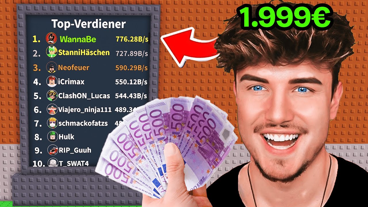 Über 1.000€ BEZAHLT um WELTWEIT in RANGLISTE von Steal a Brainrot zu kommen!