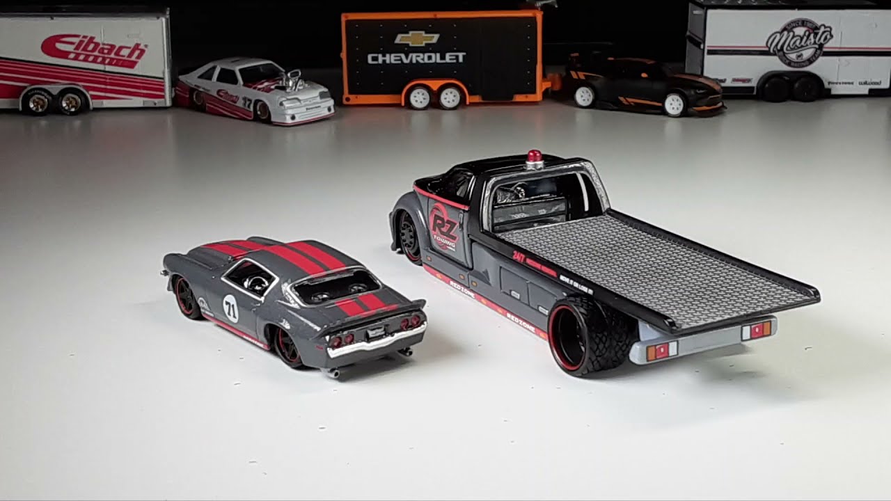 Nice Haul: Maisto Design Transport, Maisto Flatbed | 1971 Chevrolet Camaro Z\28 with Stop Motion